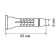 Dowel "Rice tox" 4 BS-K, universal, polyethylene, 6x65 mm, 500 pcs