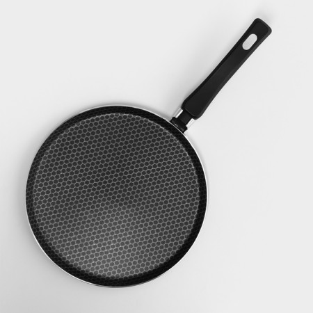 Pancake pan Discovery, D = 25 cm, plastic handle, anti -stick coating, gray color-1