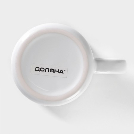 Mug ceramic share "enamel", 300 ml, white color-3
