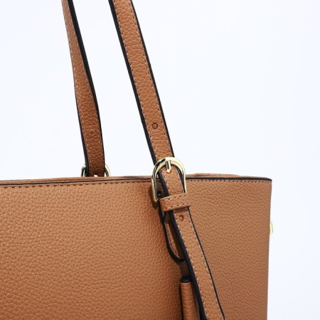 Zipper bag with lightning, the color is light brown-3
