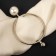 Busy buckle “bead”, white color in silver