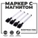 Water -based markers with washing and magnet, set - 4 pcs., Black color