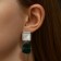 Earrings Assorted "Antiquity" Square, Silver Color