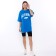Female T-shirt, bright blue color, Oversize size (42-46)