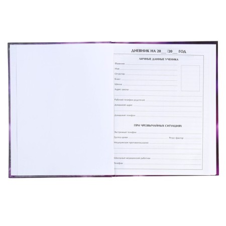 Diary for grades 5-11, "flowers", solid cover 7BC, glossy lamination, 48 sheets-3