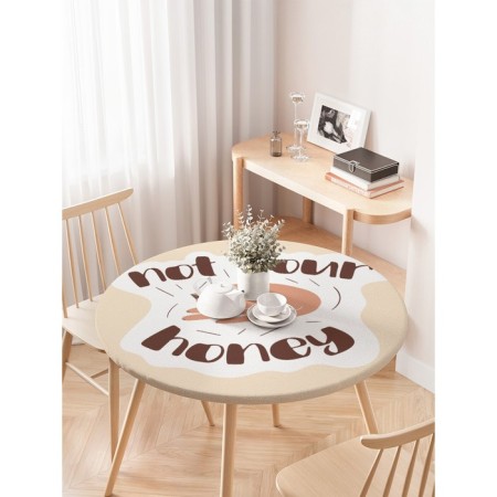 Gabloon on the table “Epistle”, round, oxford, elastic band, size 120x120 cm, diameter 75-100 cm-2