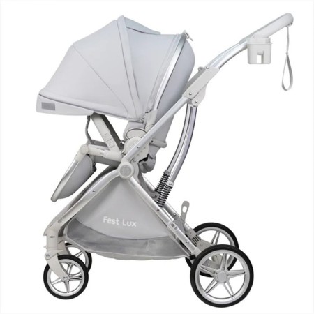Walking stroller Farfello Fest Lux FL, Color Perfect White-3