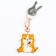 Acrylic core keychain "Kit", 6 x 5.4 cm