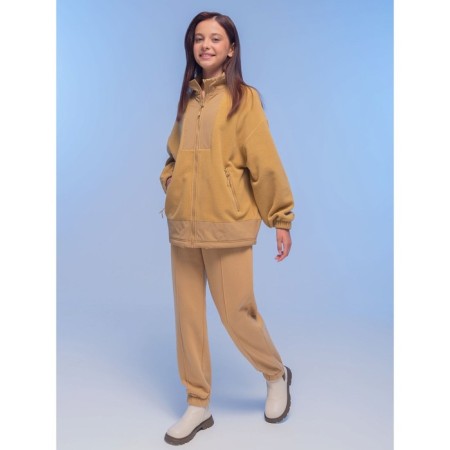 Pants for girls, height 116 cm, beige color-6