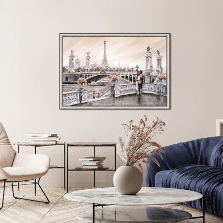 Reproduction of the painting "Paris evening", 60x90 cm, frame 45-700-1