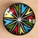 The plate of Rishtan ceramics "Atlas", multi -colored, deep, 20 cm