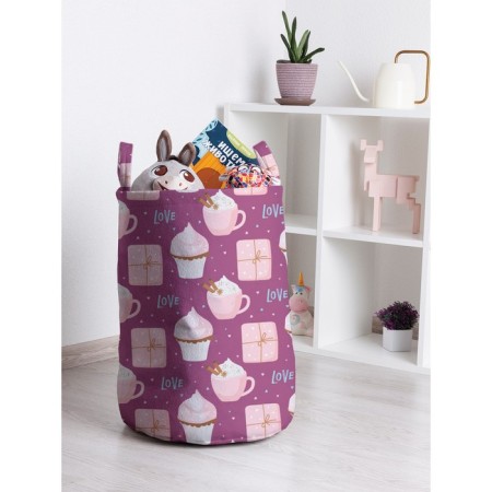 Basket for toys "Coffee with cake, size 35x50 cm