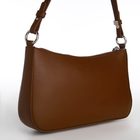 Female bag Textura, small size, brown color-1