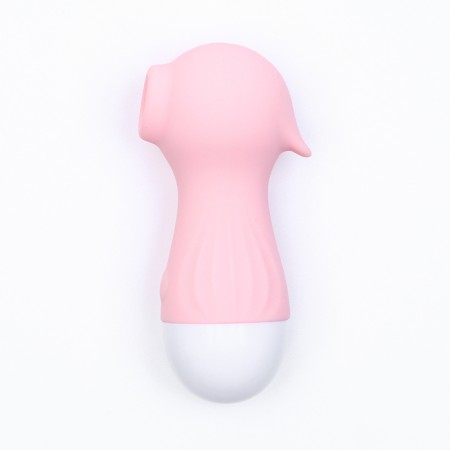 Contactly vacuum-wavy stimulator of the clitoris Lilo, ZU USB, silicone, pink-3