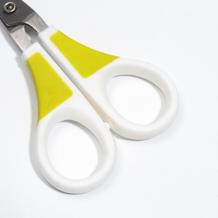Cooperus scissors curved, hole 7 mm, white with green-3