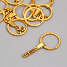 Basket for the armor ring Metal with flat fastening gold 3x6 cm