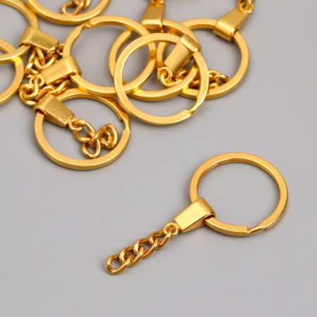 Basket for the armor ring Metal with flat fastening gold 3x6 cm