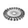 Metal brush for ushm tundra, twisted wire, flat, landing 22 mm, 125 mm