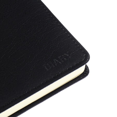 Diary Leduced A5 136 sheets, DEVENTE. Seattle, a solid cover of leatherette with foam rubber, thermo embossing, perforation, lies, cream block 70 g/m2, black-4