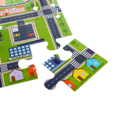 A traffic light with the game field "Study traffic rules", lighting effects, Russian chip-4