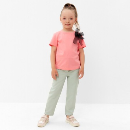 T-shirt Children's KAFTAN "Bow", 28 (86-92 cm), coral-1