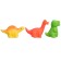 A set of rubber toys for the bath "Dinosaurs", 3 pcs, crush me