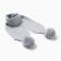 Children's scarf, gray color, size 110x14 cm