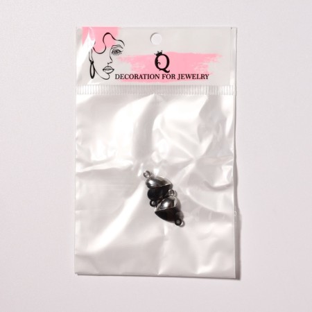 Magnetic Castle "heart" (set 2 pcs.), The color is silver-black-2