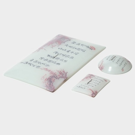 SUSHIC SUSHE FROM SUSHER SARE "Sakura", 3 items: saucepan 8 × 2 cm, 8 × 6 cm, stand 25 × 15 × 2 cm-6