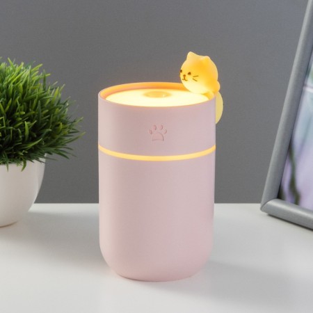 Night-wound-master "kitten" LED 2W USB 260ml pink 7.5x7.5x12 cm Risalux-2