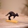 Kangaroo souvenir on a stand, wood 11x4x8 cm