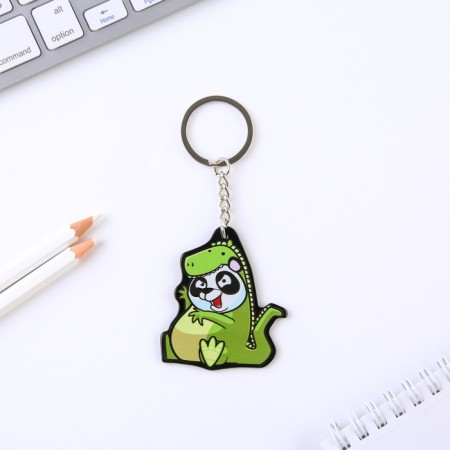 Acrylic key a keychain "Panda", 7 x 12.5 cm-1
