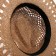 Women's hat with Minaku decor brown color, rr 56-58