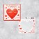 Valentine postcard with a scretch-layer "Love this", heart, 10 x 10 cm