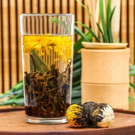 Chinese bound green tea, 50 g (+ - 5 g), 6 pcs, flower mix-4