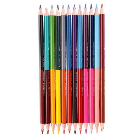 Pencils 24 colors, 12 pieces, twincolor-1