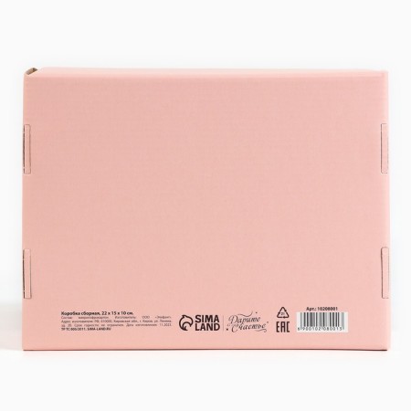 Gift folding box, packaging, "pink", 22 x 16.5 x 10 cm-5