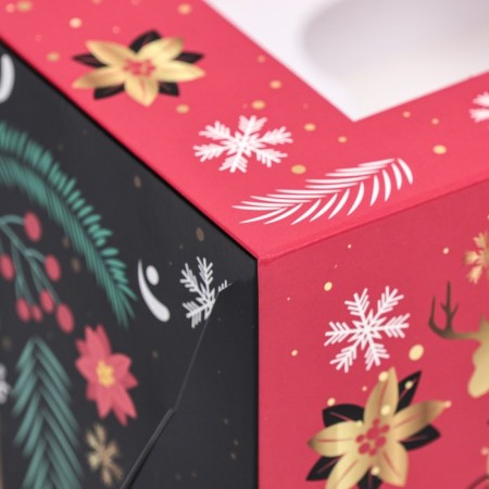 Packaging for 6 cupcakes with the window "Merry Christmas", 25 x 17 x 10 cm-3