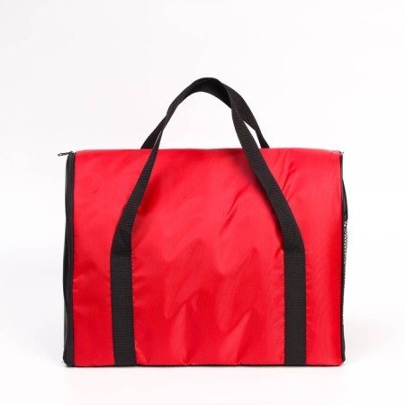 Bag - Carriage for animals "Tunnel", nylon, 41 x 25 x 29 cm, red-1