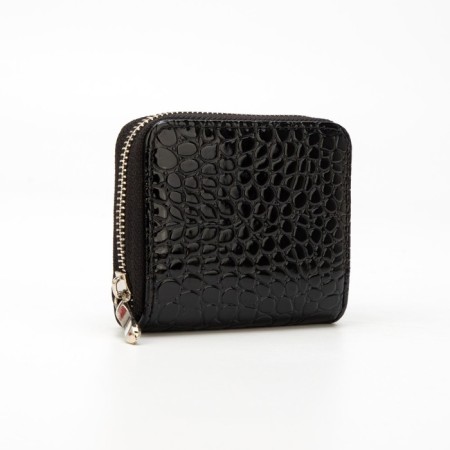 Women's wallet with lightning, black color