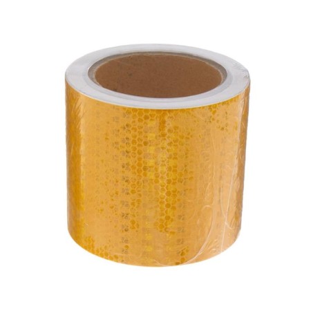 Reflective tape, self -adhesive, yellow, 10 cm x 10 m