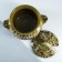 Ceramic Potioner for baking "Russian" 0.95l / 14x15cm, malachite