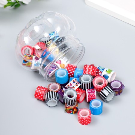 Adhesive tape plastic in a jar (set 40 pcs) MICS, 1.2 cmh2.8 m, 6.5x10x10 cm-1
