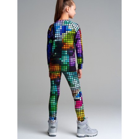 Thermal complex for girls: trousers, sweatshirt, height 146 cm-3