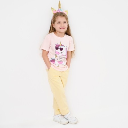 T-shirt Children's KAFTAN "Unicorn" R.34 (122-128), pink-11