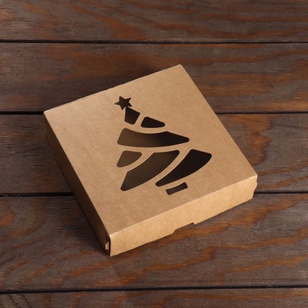 Folding box "Christmas tree", craft, 15 x 15 x 4 cm-1