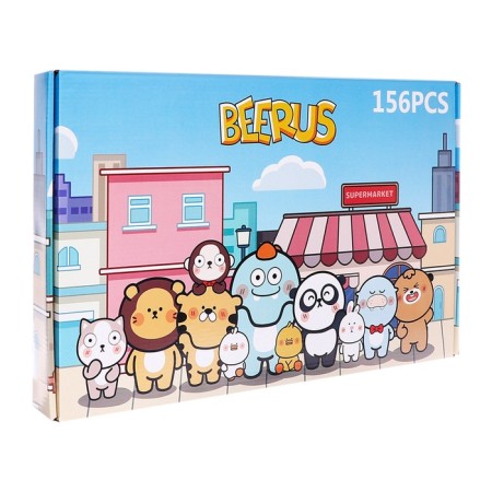 Set for drawing animals blue-12