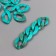 Decor for creativity plastic "Ring for the chain" Malachite set 25 pcs 2.3x1.65 cm