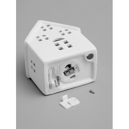 LED figure "House with windows" 8.1x5.7x10.1 cm, 1 LED, LR44X3 (in the set), T/white-3