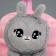 Baby plush backpack for the girl "Bunny", pink color